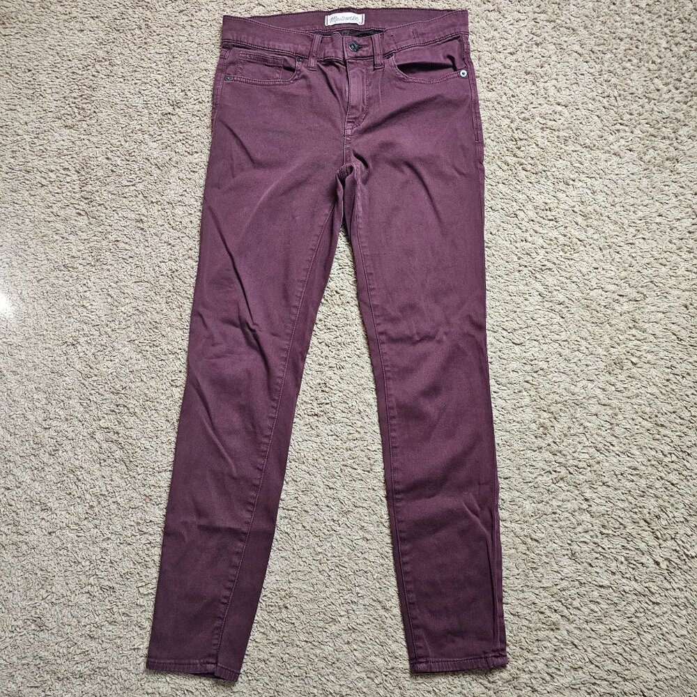 Madewell Jeans Womens 27 28x27 Red Skinny Skinny Cotton Casual Pants